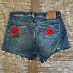 Levi's 501 Embroidered Women’s Denim Shorts